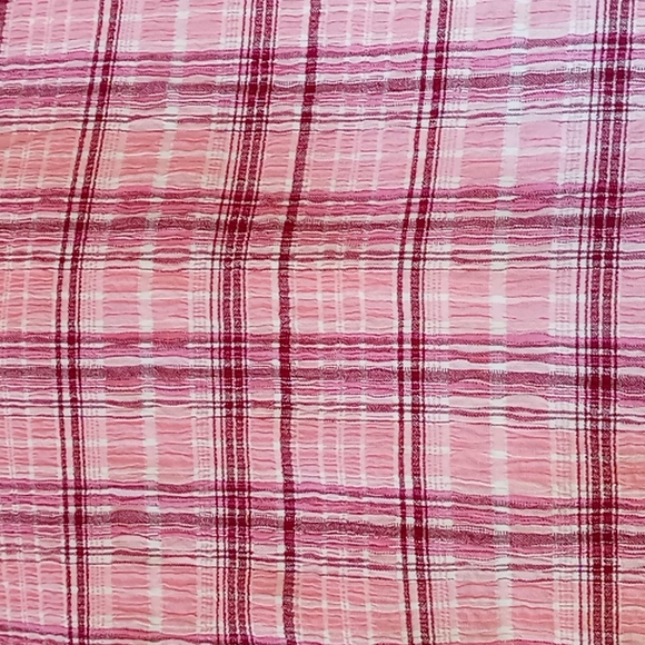 Fashion Bug Stretch XL Pink Plaid Shirt - Picture 3 of 5